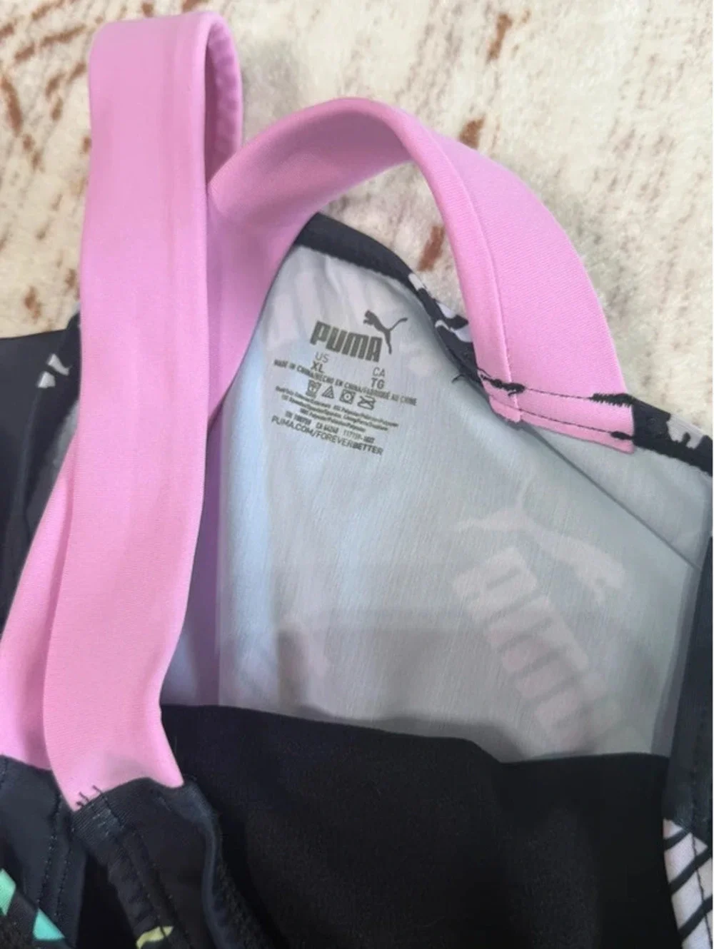 Puma one piece bathing suit racerback